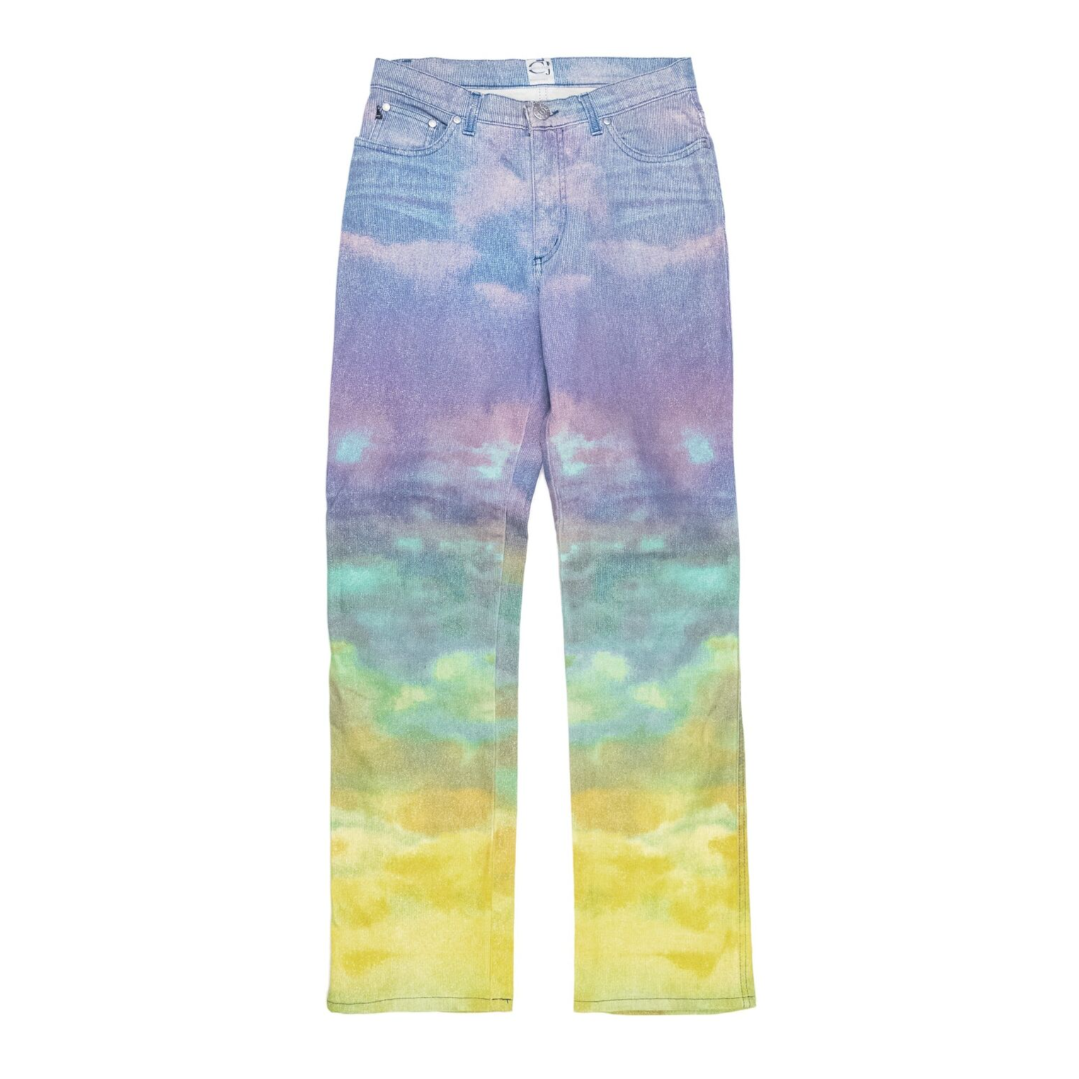 Vintage ROBERTO CAVALLI Jeans Pants Denim Trousers Sky Printed Size 30