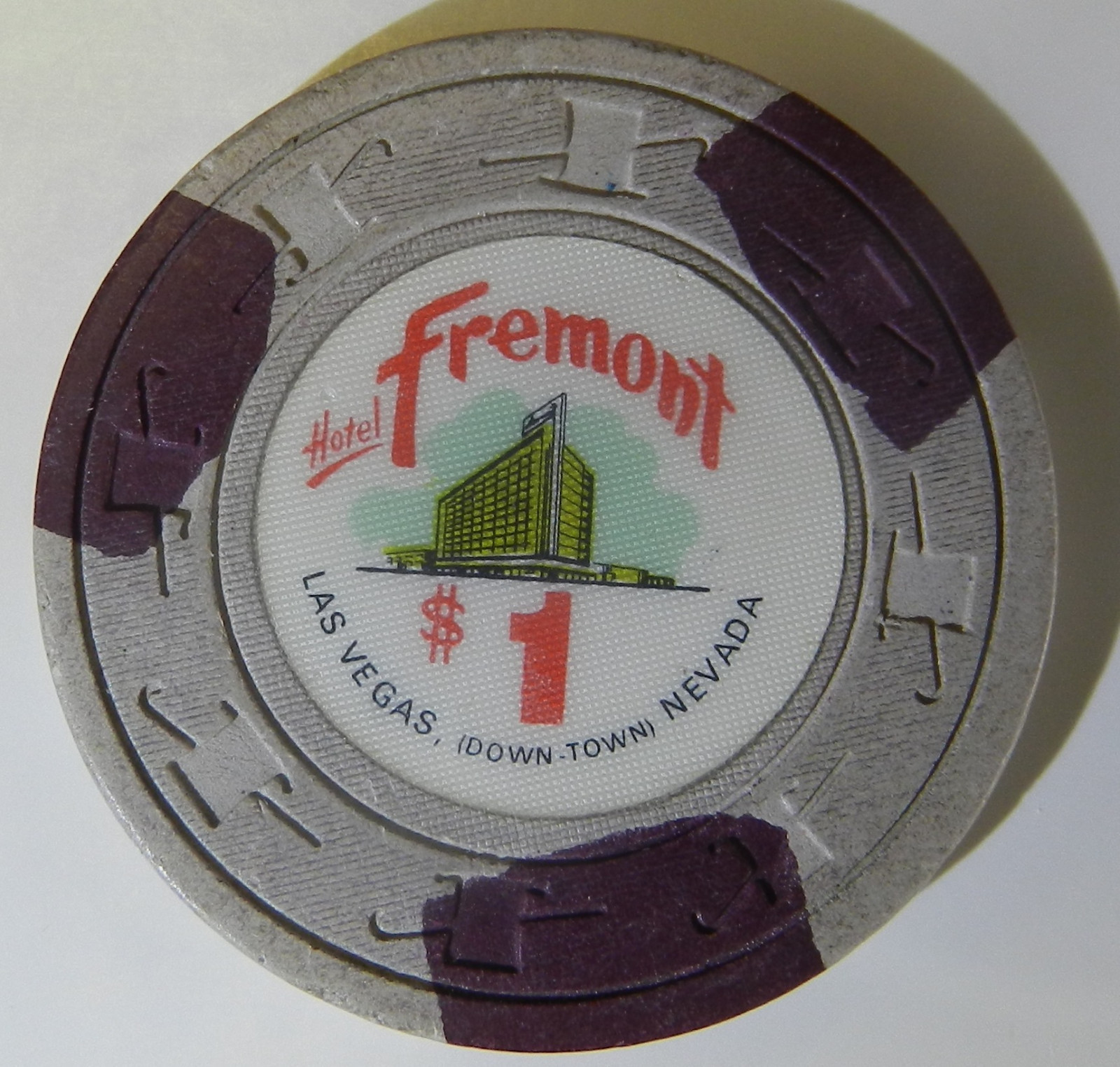 #11cc Fremont Hotel $1 Casino Chip Las Vegas Nevada