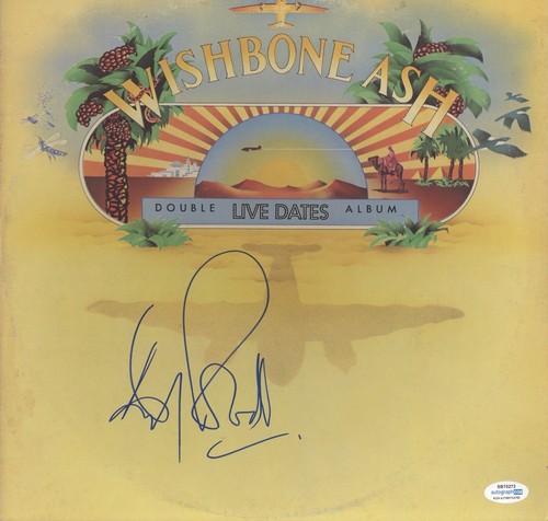 ANDY POWELL WISHBONE ASH SIGNED AUTOGRAPH LIVE DATES VINYL