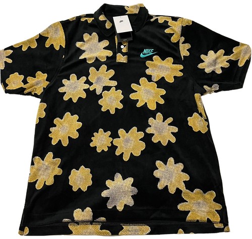 Nike Sportswear Allover Flower Polo Shirt Men's Size Medium