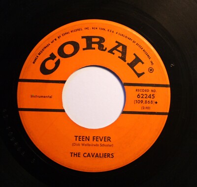 CAVALIERS Early R&R Instrumental 45rpm Funky b/w Teen Fever HEAR
