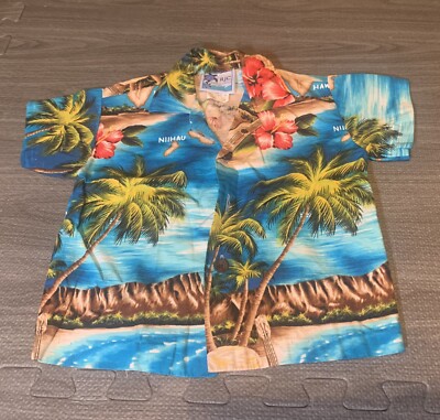 RJC Hawaiian Shirt Child Size 12M Luau USA Hawaii Blue Spring Cruise Vacation