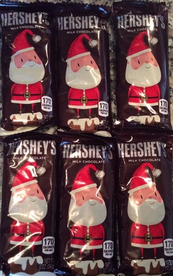 Lot of 6 Hershey39s Milk Chocolate 12 oz Santa Claus Christmas Candy Bars Best