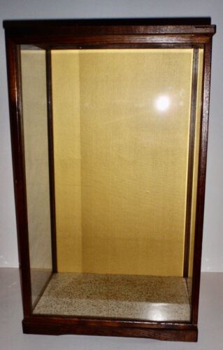 Vintage Hinged Glass Door Figure/Doll Display Case 20 1/2" tall