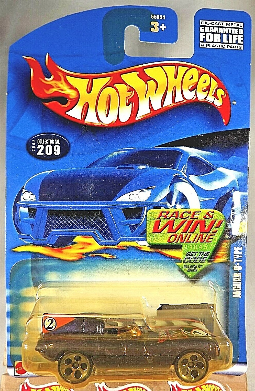 2002 Hot Wheels Mainline/Collector #209 JAGUAR D-TYPE Purple