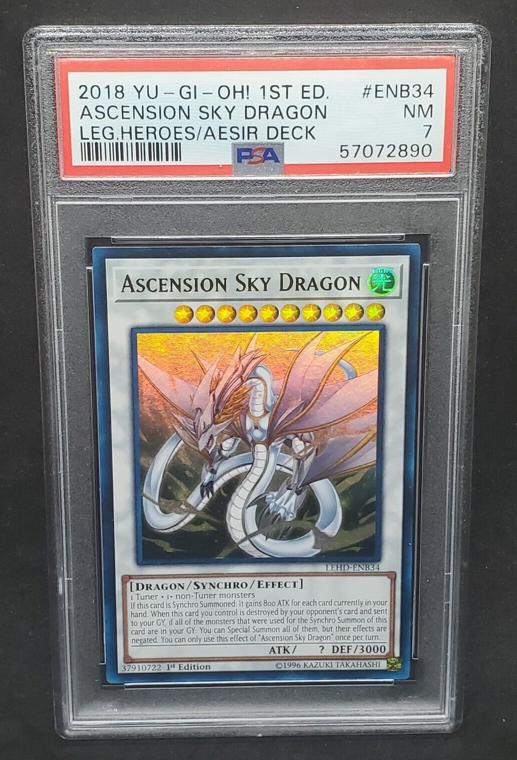 遊戯王OCG デュエルモンスターズ ascension sky dragon  PSA10 Yu-Gi-Oh! - Ascension Sky Dragon -Ultra Rare -LEHD-ENB34 1st