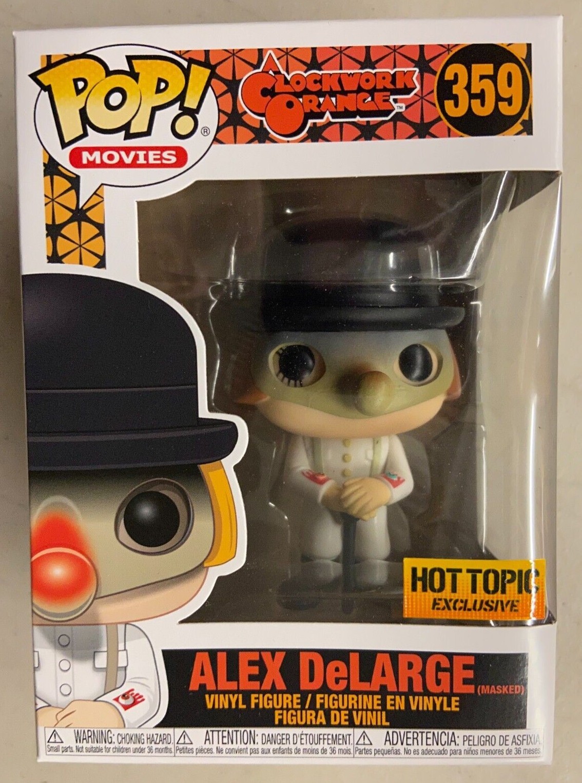 Funko Pop Clockwork Orange Alex DeLarge Masked #359 Hot