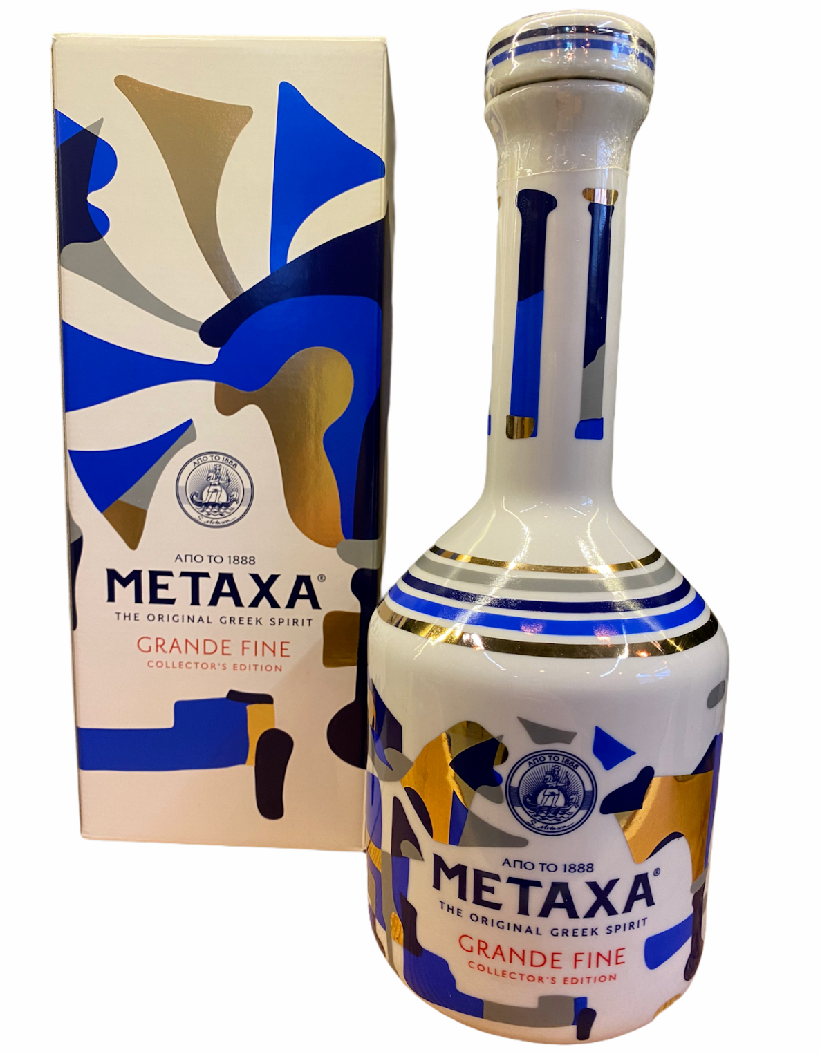 Metaxa Grande Fine Collector´s Edition Porzellan 700ml 40% Brandy Cognac greek