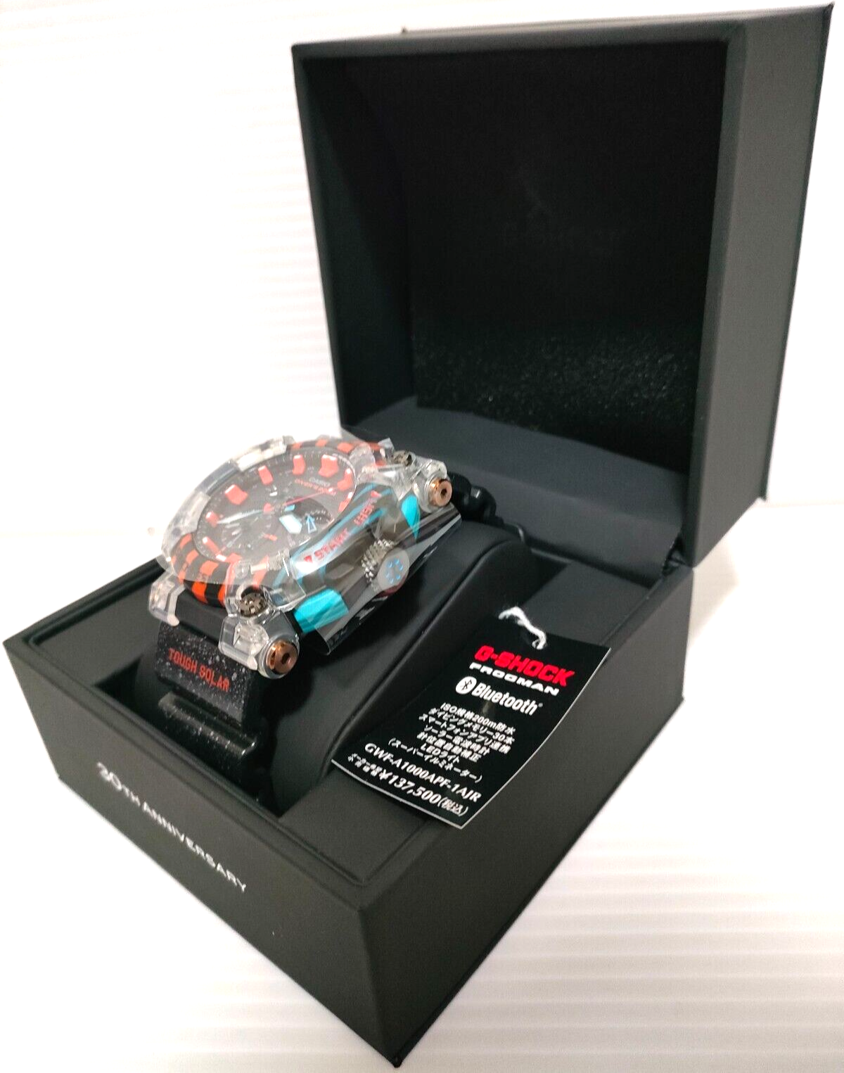 Pre-owned Casio G-shock Gwf-a1000apf-1ajr Frogman 30th Anniversary Poison Dart Frog Tough