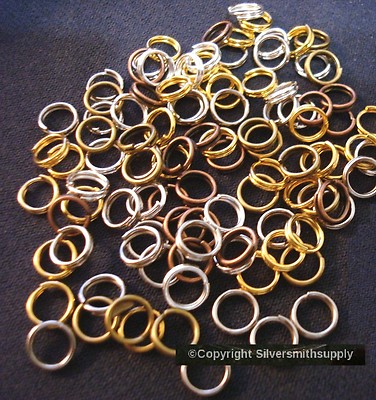 6mm split ring clasps 6 color plated finishes split ring jump rings 100pc fpc322
