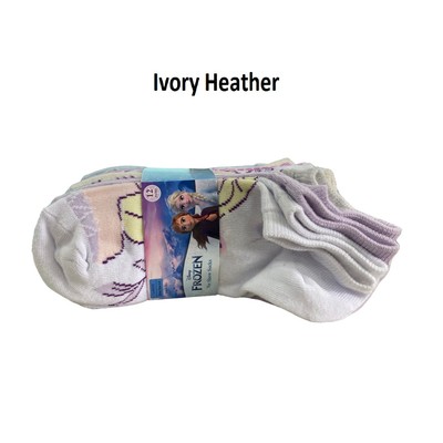 Комплект из 12 пар носков Disneys Frozen Girls Soft Comfort No Show, облегающие носки
