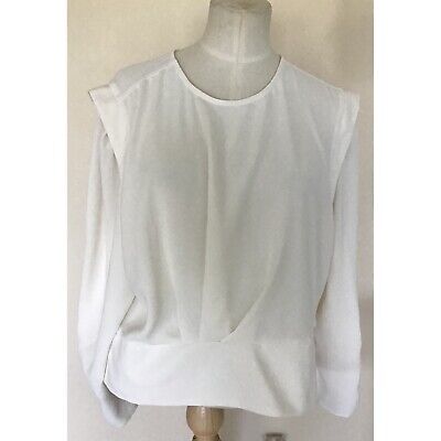 Express Women s Ivory Cropped Long Sleeve Top size XL NEW