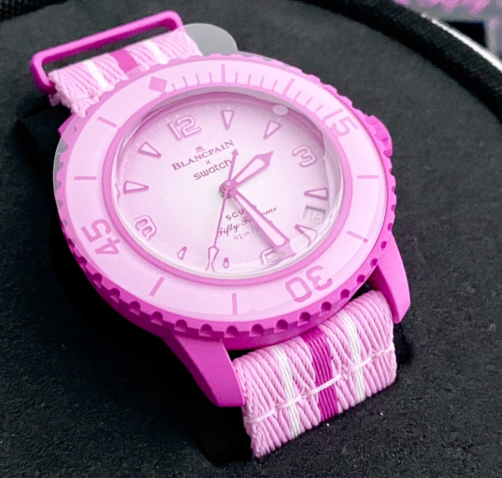 BLANCPAIN x SWATCH SCUBA FIFTY FATHOMS PINK OCEAN 42.3mm NEW