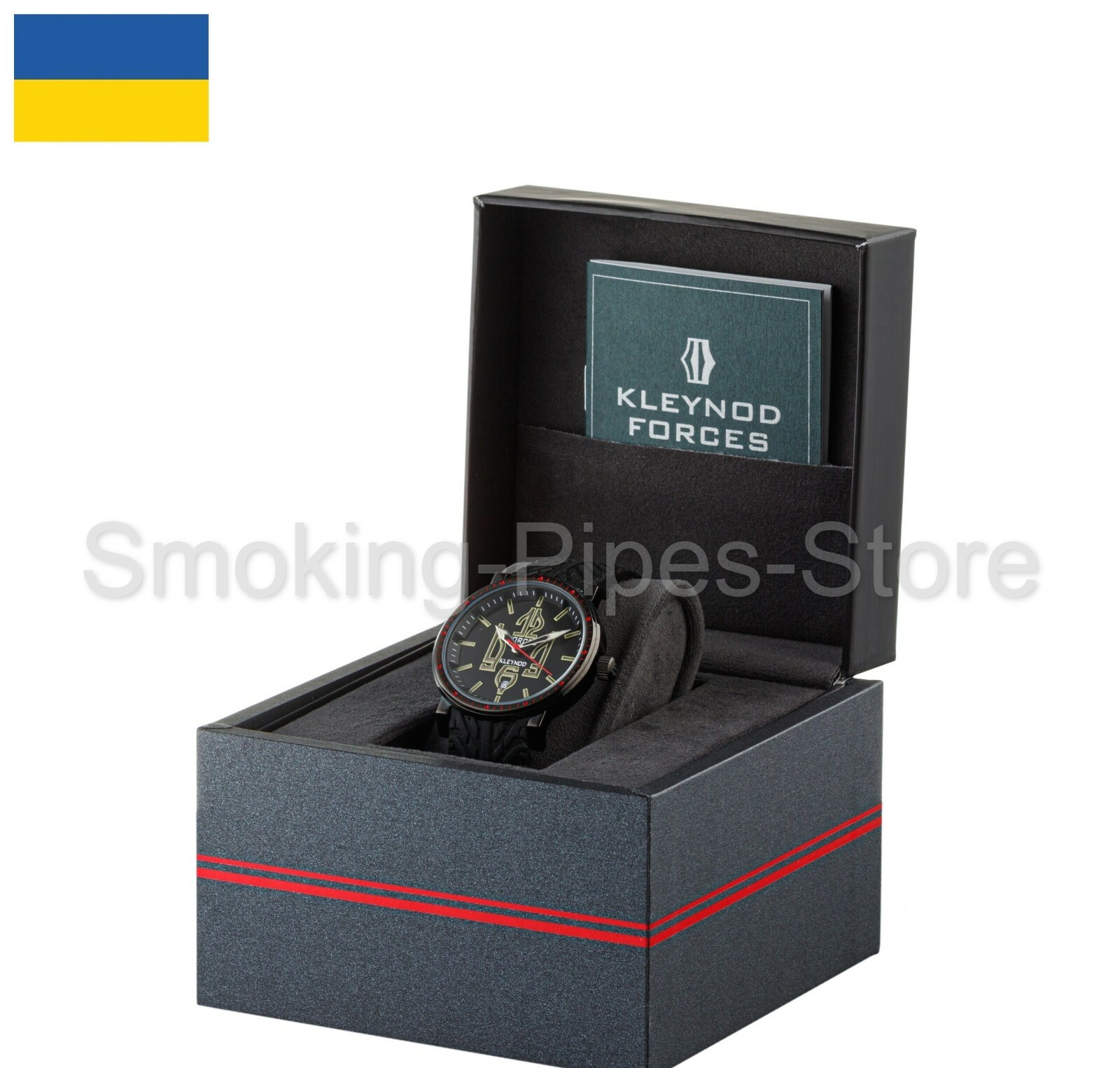 Pre-owned Kleynod Ukraine Brand " Forces" Wristwatch Swiss Quartz Mechanism Model Kfs-810