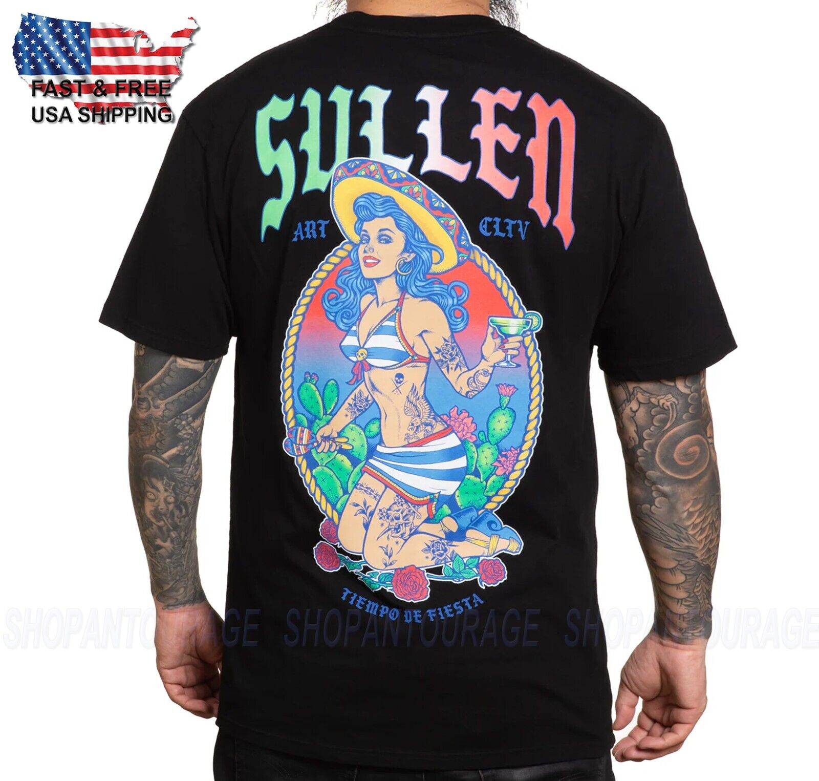 Sullen Aztec T-Shirt - Black Small, Men's Sullen Aztec T-Shirt - Black Small, Men's