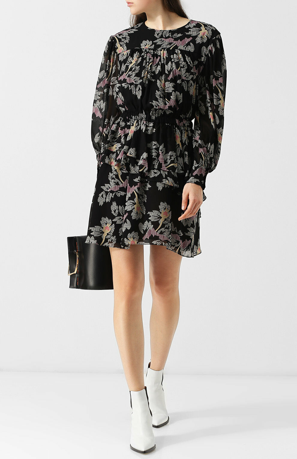 🖤 ISABEL MARANT Etoile Black Floral Print JAVA Ruffle 🖤 ISABEL MARANT Etoile Black Floral Print JAVA Ruffle