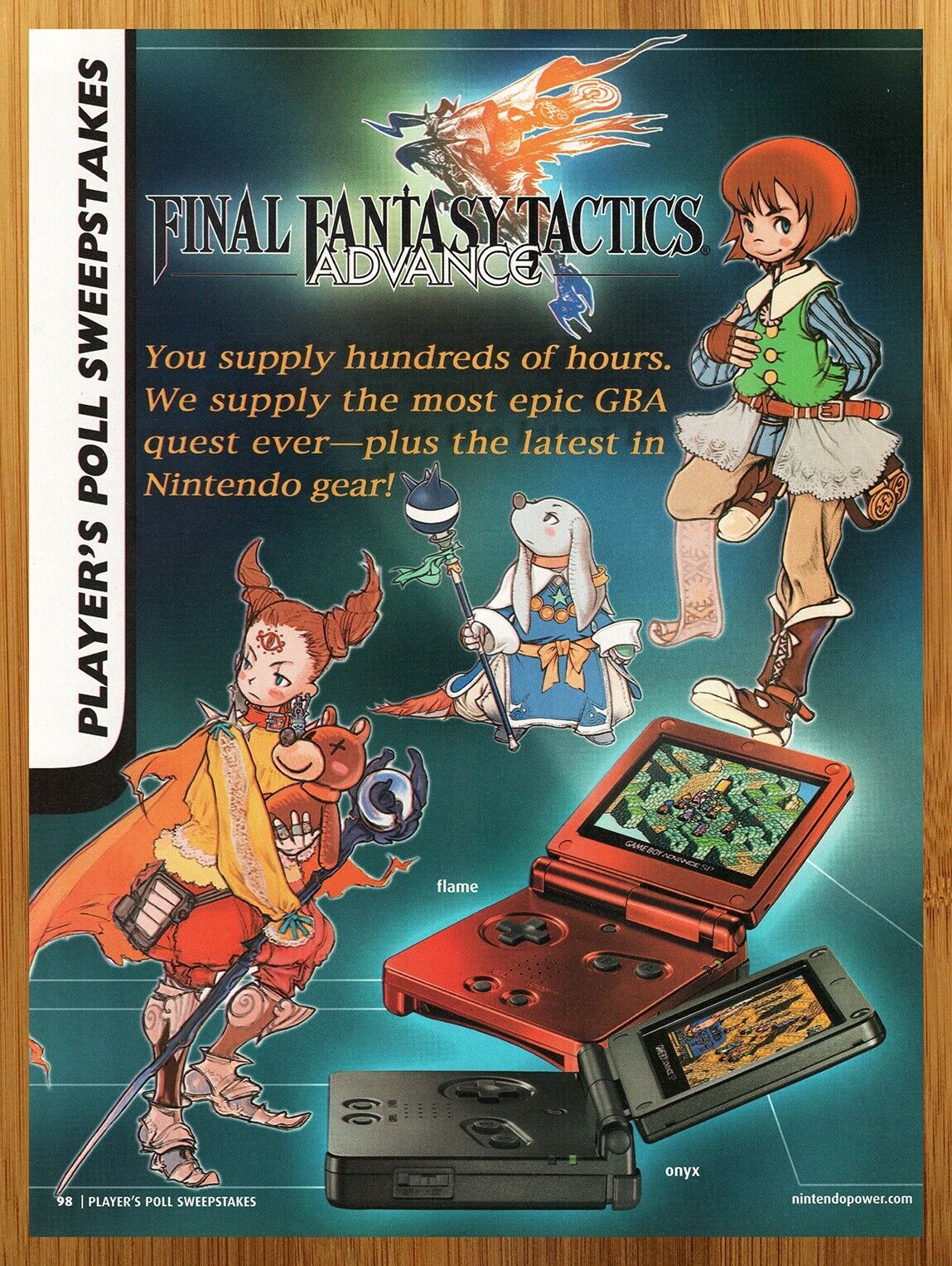 2003 Final Fantasy Tactics Advance GBA SP Print Ad/Poster