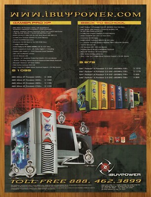 2003 I Buy Power Print Ad/Poster AMD Athlon XP Intel Pentium 4 PC Video Game Art
