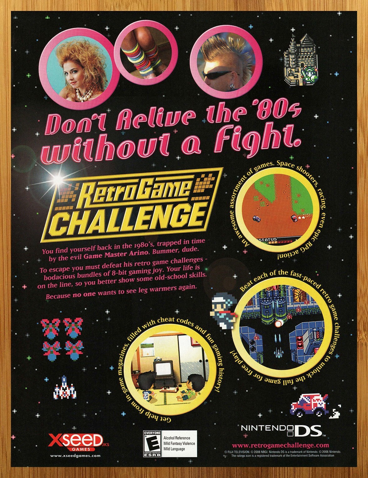 2007 Retro Game Challenge Nintendo DS Vintage Print Ad/Poster 