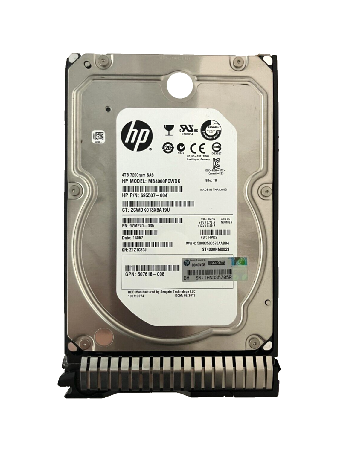 HPE MB004000GYDPD ST4000NM018B HDD 4TB SATA 6Gb/s 7.5K 3.5 HPE MB004000GYDPD ST4000NM018B HDD 4TB SATA 6Gb/s 7.5K 3.5
