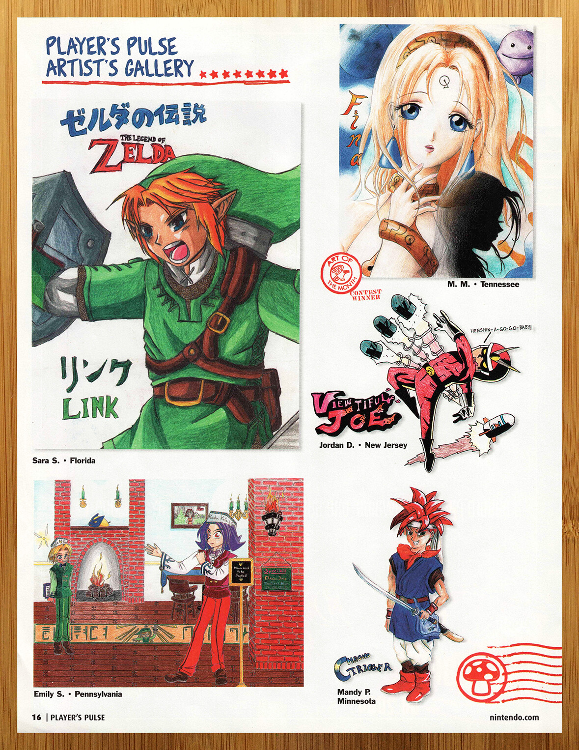 2004 Nintendo Power Fan Art Page Ad/Poster Link Zelda Chrono 2004 Nintendo Power Fan Art Page Ad/Poster Link Zelda Chrono