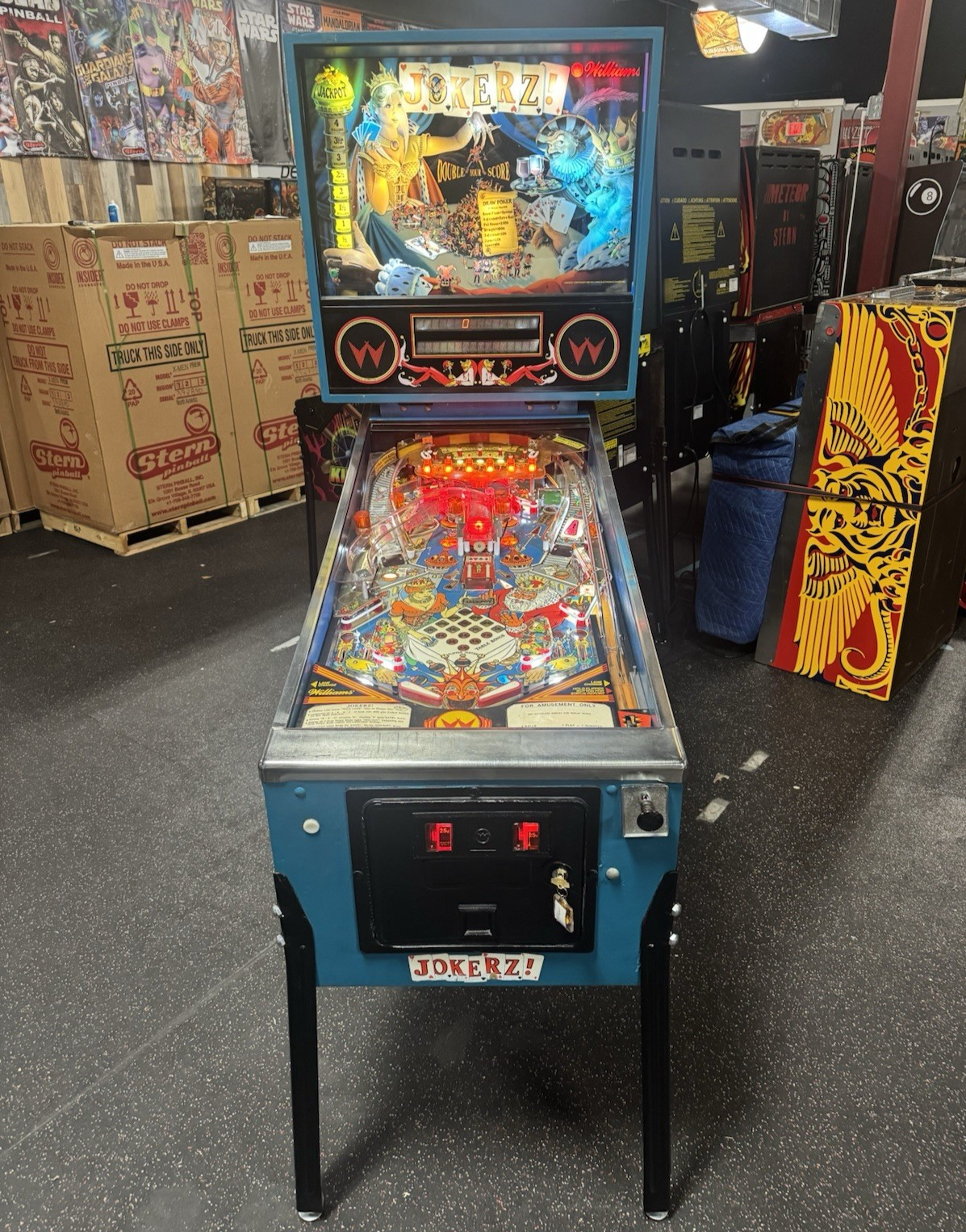 1988 JOKERZ JOKERZ! PINBALL MACHINE LEDS PLAYS GREAT 9 DROP
