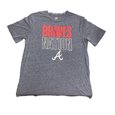 Мужская футболка Genuine Merchandise Majestic Atlanta Braves с короткими рукавами и круглым вырезом