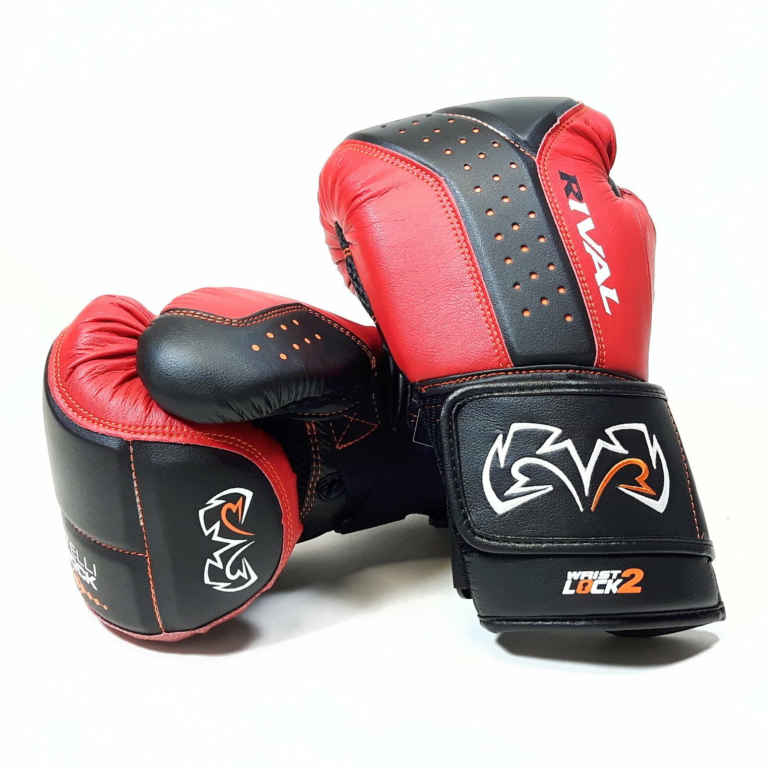 Rival Boxing RB10 Intelli-Shock Bag Gloves Red Pads Mitts