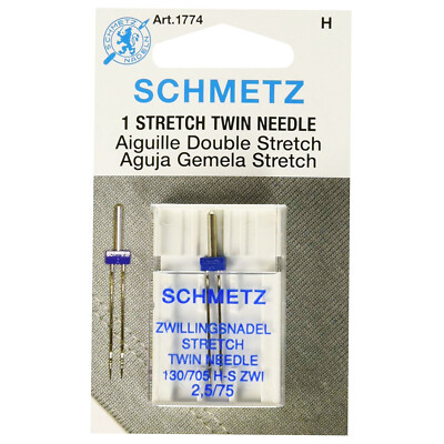 SCHMETZ Twin Stretch Machine Needle Size 2.5/75 1ct Art.1774