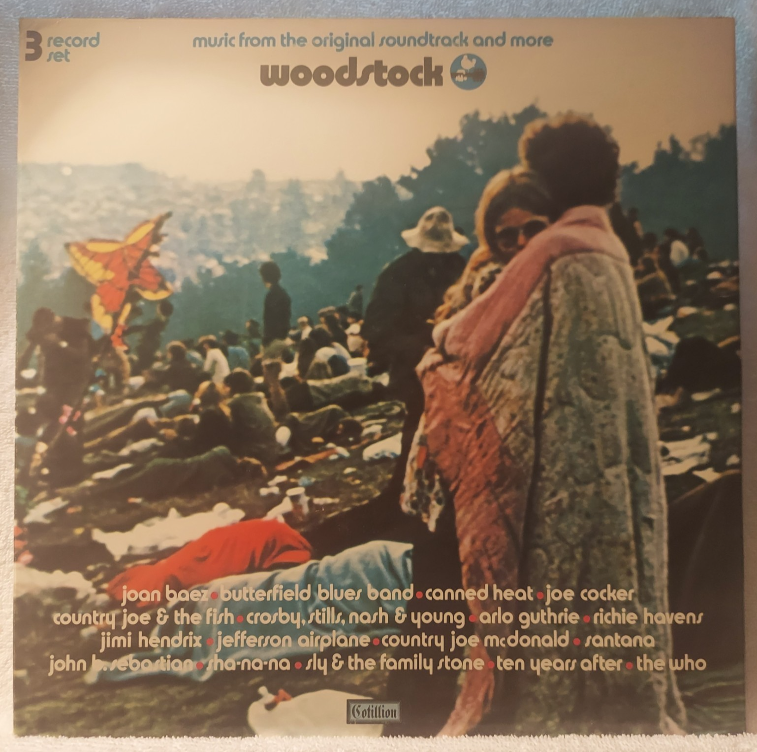 米3LP Various Woodstock Three R1591284 COTILLION /00780 Woodstock soundtrack 3x LP Cotillion SD 3-500 club pressing