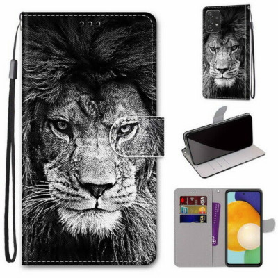 Lion Cat Flower Wallet Phone Case For Xiaomi 12 11T POCO X3 M4 X4 M3 Note 11