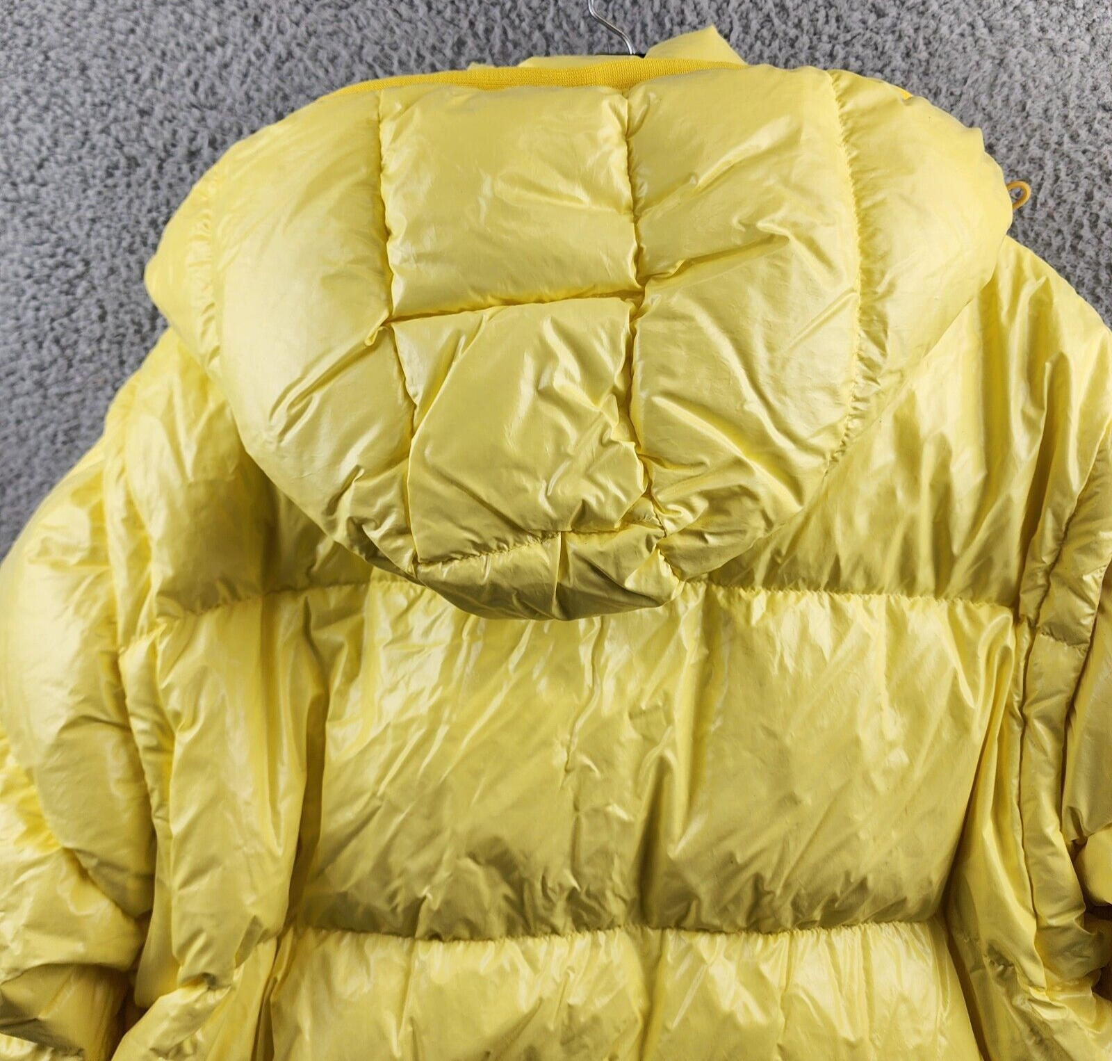 Moncler Mauleon Hooded Puffer Jacket Women's 5 Yellow Removable Hood & Sleeves - Picture 19 of 21