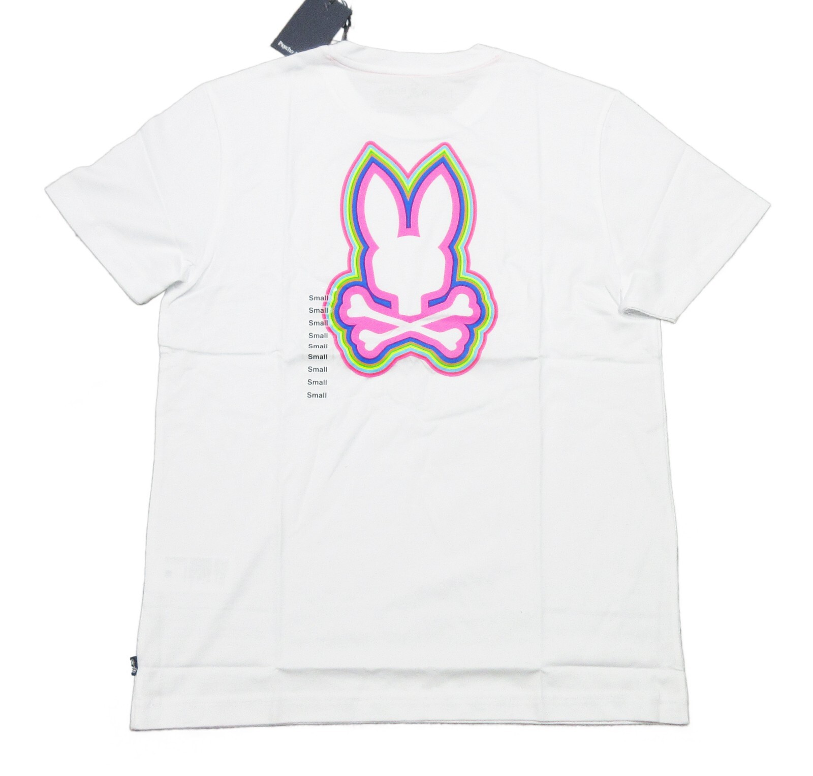 Psycho Bunny ポロシャツ ホワイト/ピンク/ブラック M Psycho Bunny サイコバニー ゴルフ メンズ NEON BUNNY ワン