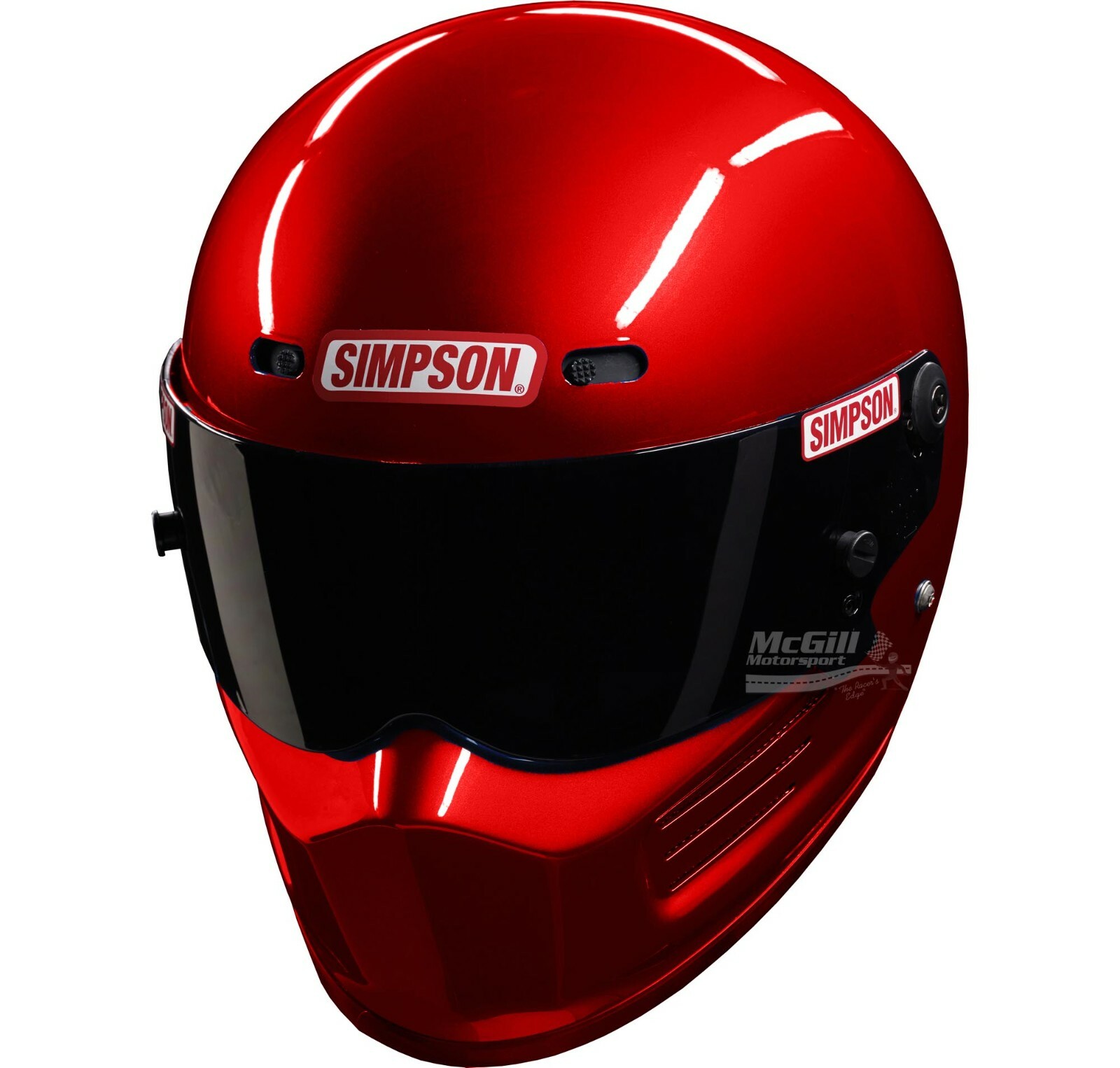 Super Bandit Race Helmet Simpson Lid Snell SA2020 - Red Size