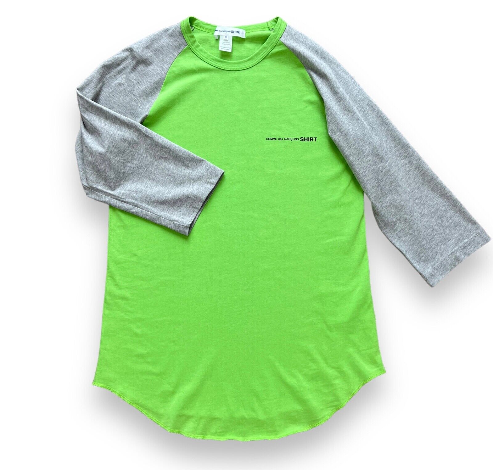 COMME des GARCONS Shirt Mens T-Shirt Size M Long Sleeve 3/4 Green Gray Logo Tee | eBay COMME des GARCONS Shirt Mens T-Shirt Size M Long Sleeve 3/4 Green Gray Logo Tee | eBay