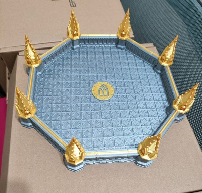 Dice Tray in Silver and Gold 3D Printed , DND, Warhammer, Tabletop, Wargaming