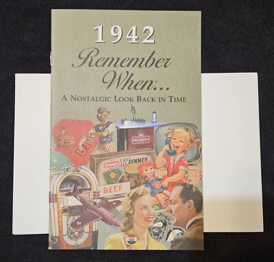 NEW 1942 Remember When... A Nostalgic Look Back In Time Booklet And Envelope