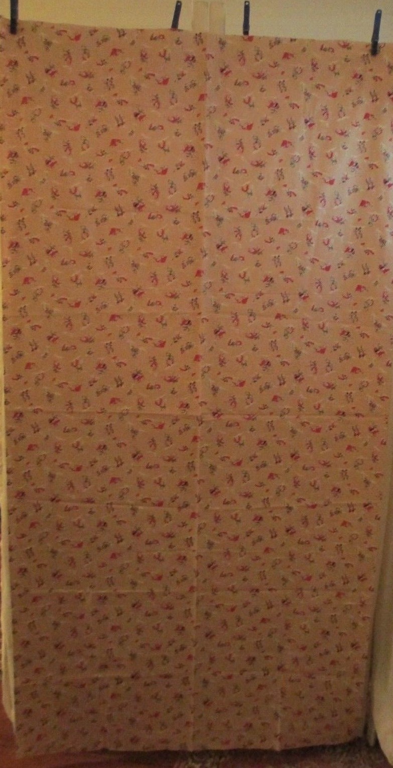 Vintage Novelty Cowboys and Indians Cotton Fabric