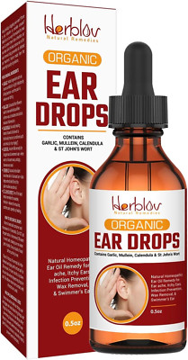 Organic Ear Oil for Ear Pain - Natural Eardrops for Earache Prevention, Swimmer'