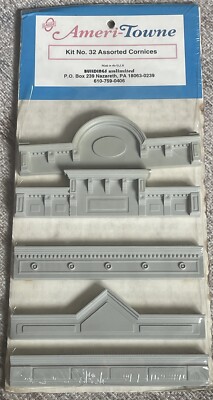 Vintage O Gauge Ameri-Towne Building KIT No. 32 Assorted Cornices New In Package
