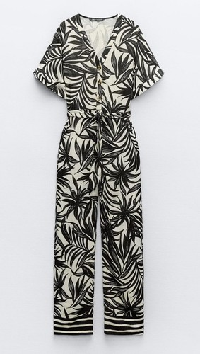 ZARA - ひまり New SS24 Zara Viscose Printed Jumpsuit With Belt 9878/116 Sz