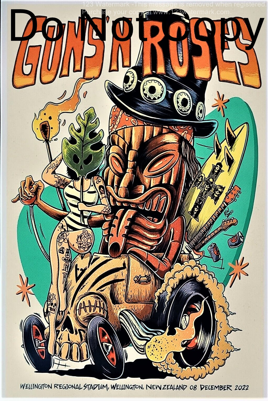 guns n' roses 5/5 日本限定ポスター　POSTER リトグラフ guns n' roses 5/5 日本限定ポスター POSTER リトグラフ 激レア