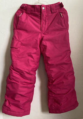 Girl's Columbia OMNI-TECH Snow Pants Pink  Size XS 6-7 *used*