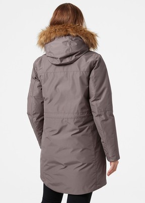 Pre-owned Helly Hansen Alva 2.0 Parka Women's Sparrow Grey Casual Lifestyle Winter Jacket