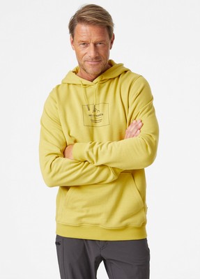 Helly Hansen F2F Organic Cotton Hoodie Men's Yellow Sportswear Sweatshirt Hoody