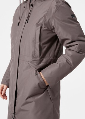 Pre-owned Helly Hansen Alva 2.0 Parka Women's Sparrow Grey Casual Lifestyle Winter Jacket