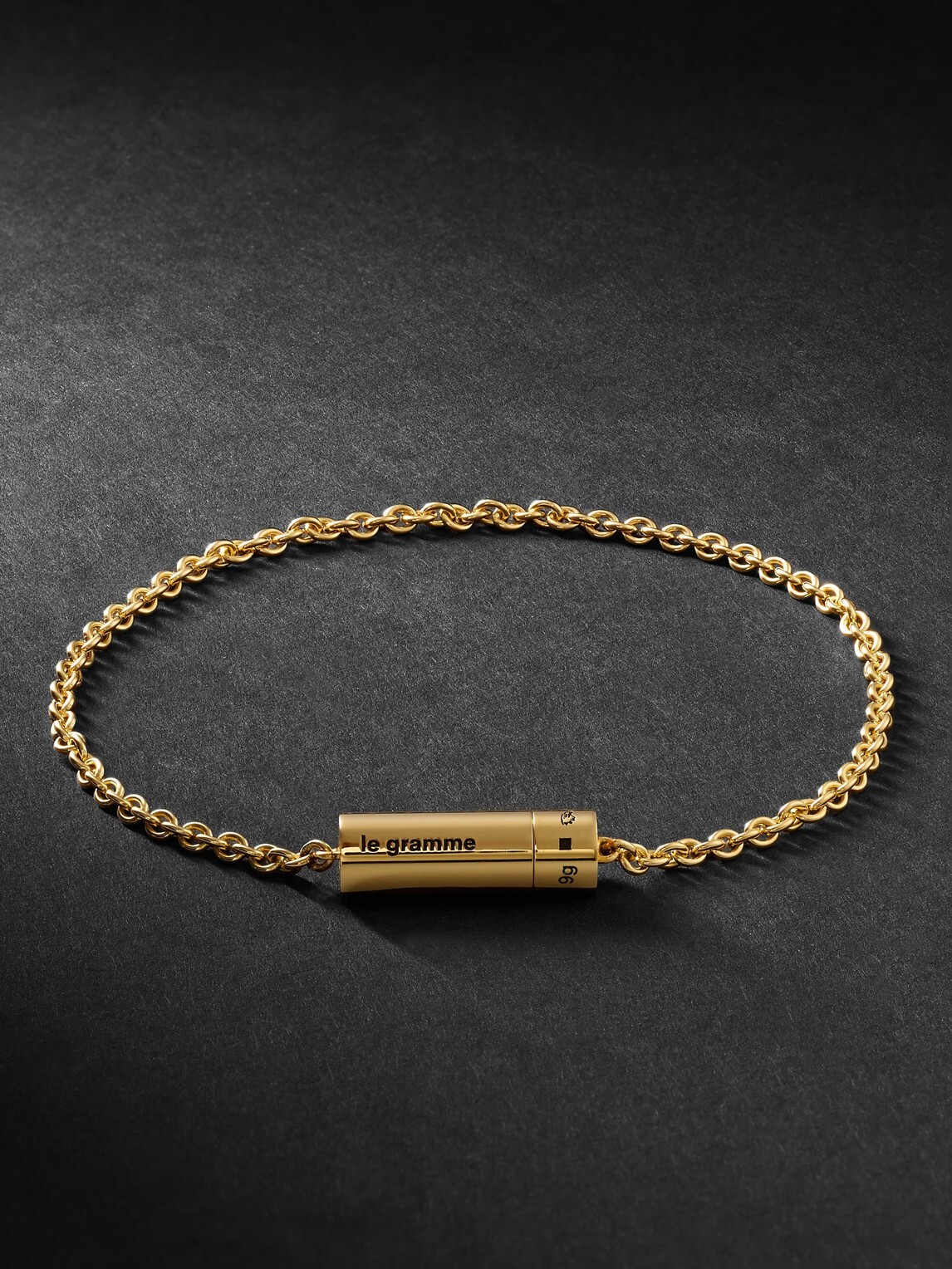 LE GRAMME 18-Karat Gold 9g Polished Chain Cable Bracelet