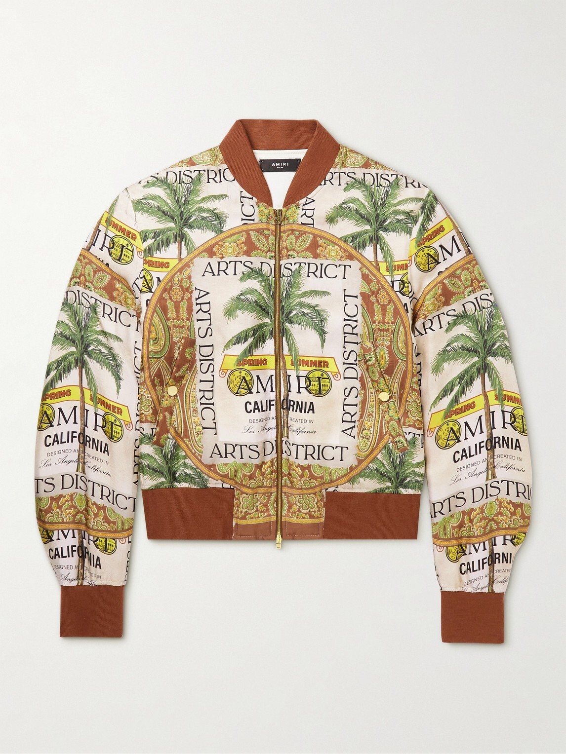 $2500 AMIRI Printed Silk-Twill Bomber Jacket Rum Label Palm White IT 52 XL NWT | eBay $2500 AMIRI Printed Silk-Twill Bomber Jacket Rum Label Palm White IT 52 XL NWT | eBay