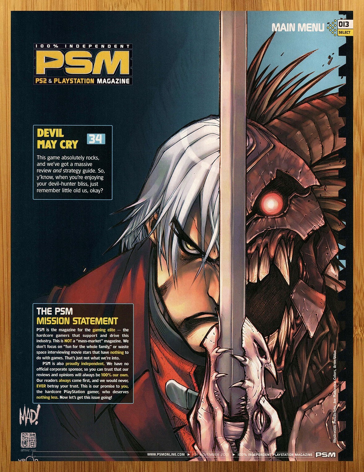 2001 Devil May Cry PS2 Vintage Print Ad/Poster Dante Joe