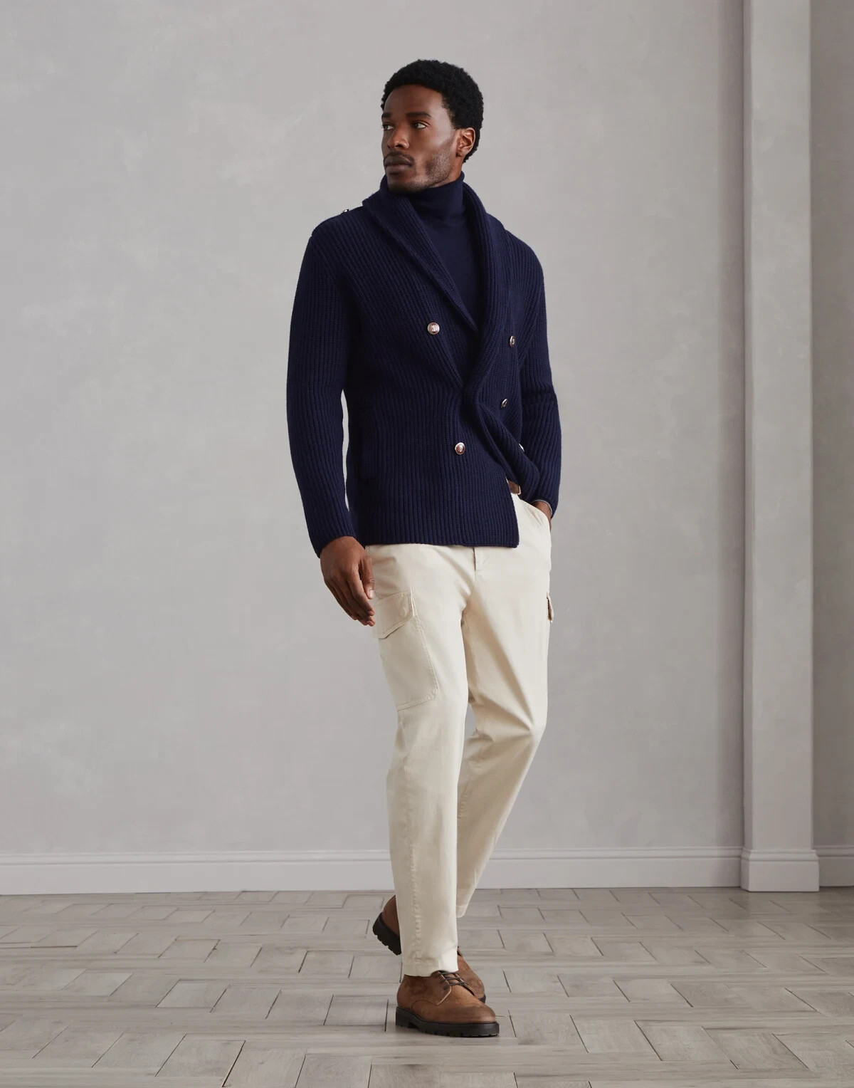 Pre-owned Brunello Cucinelli 895$ Cargo Trousers - Pima Cotton Gabardine, Leasure Fit In Beige